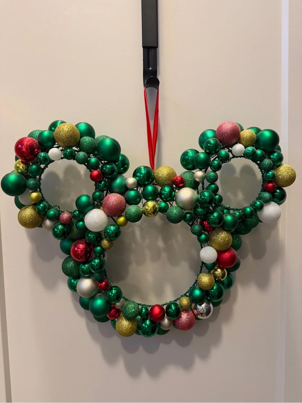Disney Mickey Christmas Holiday Bulb Ornament Wreath
